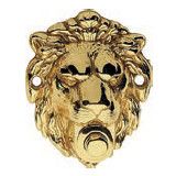Doorbell button LION, polished brass