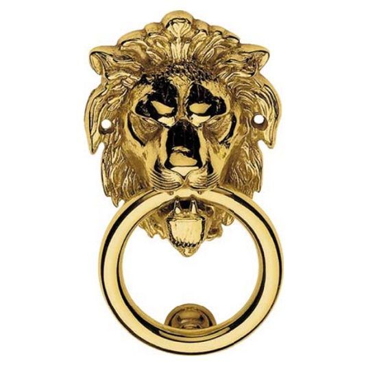 Door knocker LEONE 110 mm, brass polished