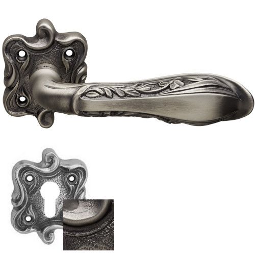 LIBERTY käepide/roseti komplekt 091 PZ, messingist hall patineeritud