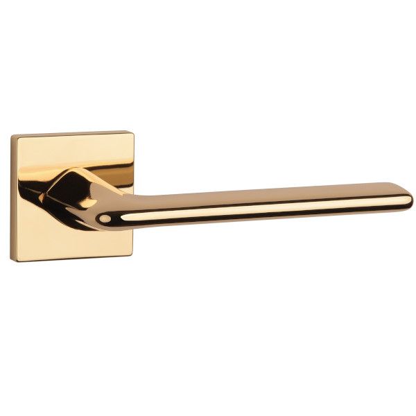 LILA handle/rose set BAC, square rose, 7mm, gold-tone polished