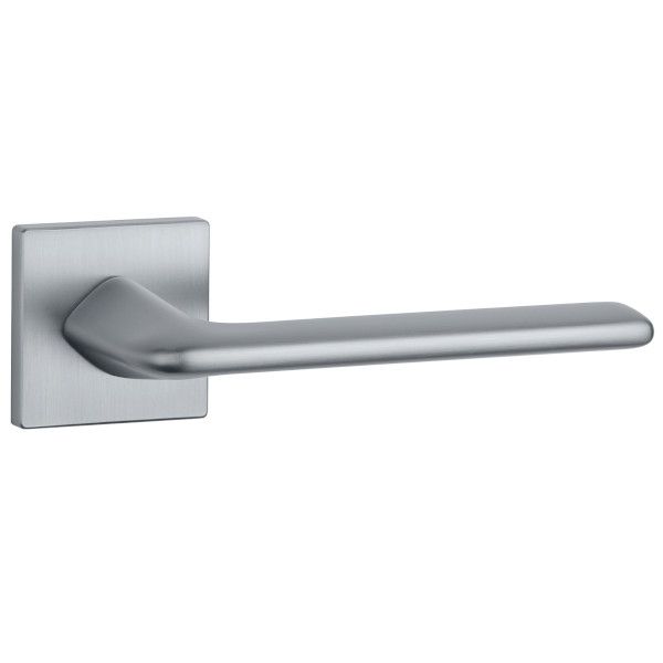 LILA handle/rose set BAC, square rose, 7mm, chrome-plated satin