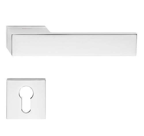 LOFT ZINCRAL käepide/roseti komplekt 024 PZ, messingist poleeritud kroomitud