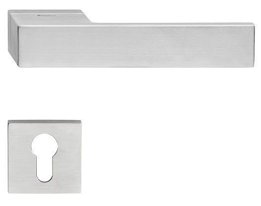 LOFT ZINCRAL käepide/roseti komplekt 024 PZ, messingist matt kroomitud