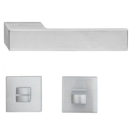 LOFT ZINCRAL käepide/roseti komplekt 024 WC 234NT, messingist matt kroomitud