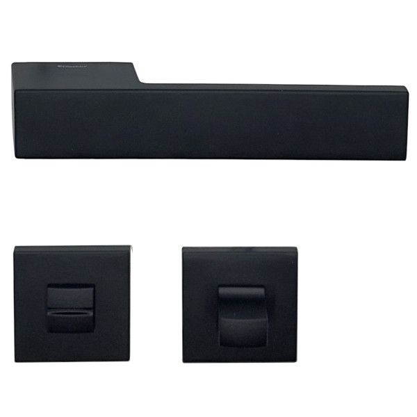 LOFT ZINCRAL käepide/lukk 024 komplekt WC 234NT, messingist matt must