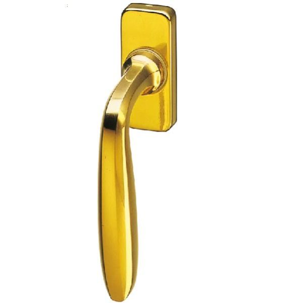 Window handle BANANE 1901/R, polished brass (MP)