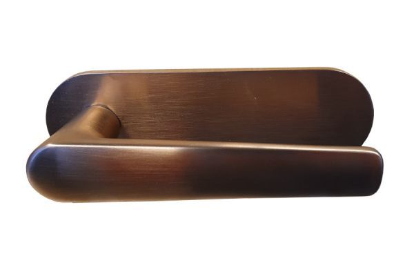 LUGANO M258 handle/horizontal backplate set, brass, satin copper tone (RS)