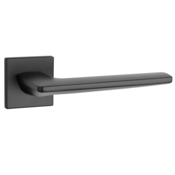 LUNARIA handle/rose set BAC, square rose, 7mm, black