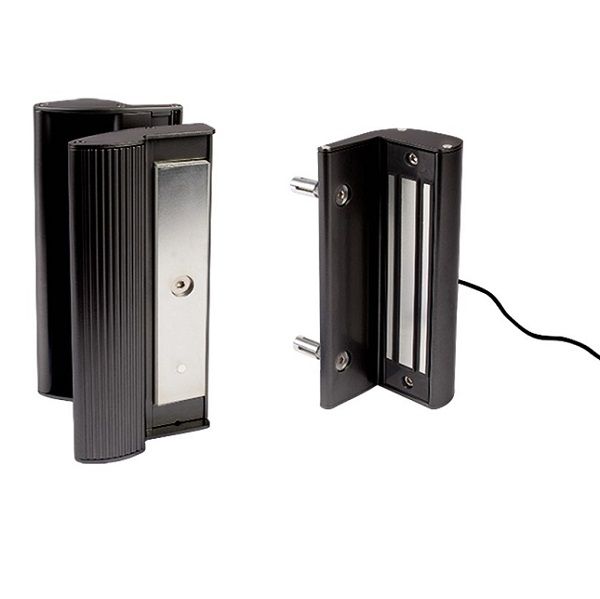 Surface mounted electromagentic lock without handles, black RAL 9005