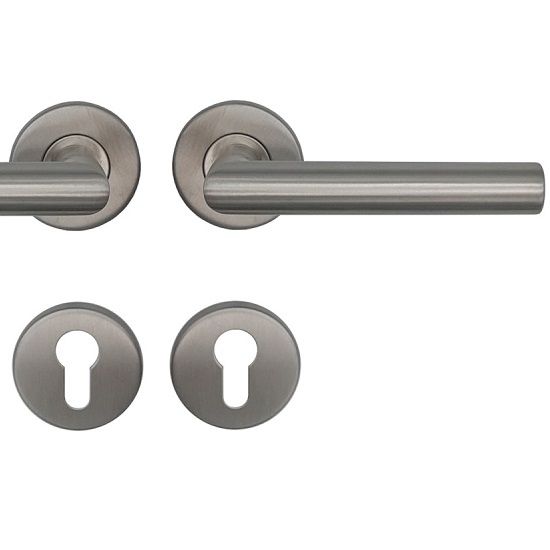 Mailand-R handle/rose set.PZ , stainless steel