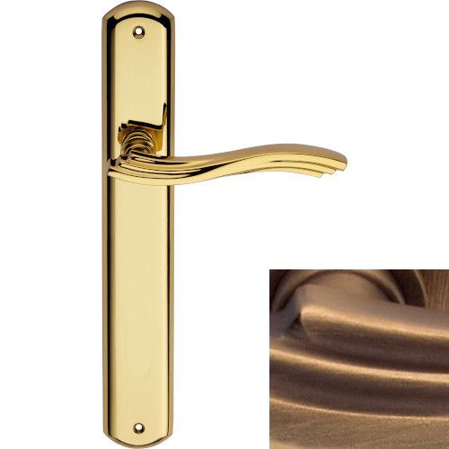 MARINA käepide/tagaplaadi komplekt BAC, messingist matt patineeritud