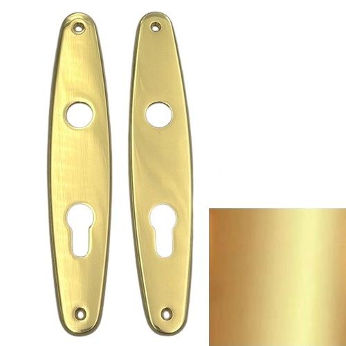 Door backplate PZ/72mm, matt brass