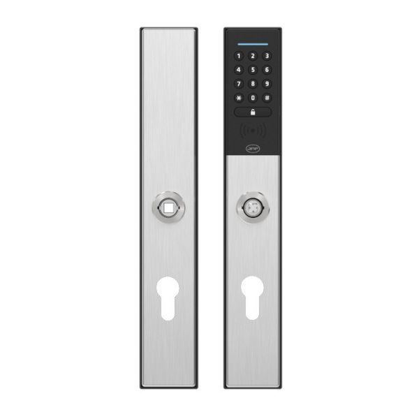 VOYAGER MAXIM NUMERIC smart access control backplates PZ/72mm without handles, 3xAAA, stainless steel/black