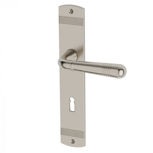 MAYBACH käepide/lingiplaadi komplekt BB/72mm, messingist satiinne nikeldatud