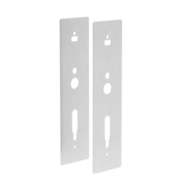 Metal plates IN.27.500.R for VOYAGER CITY, to cover existing hardware cut-outs , 326x88x1 mm, satin stainless steel