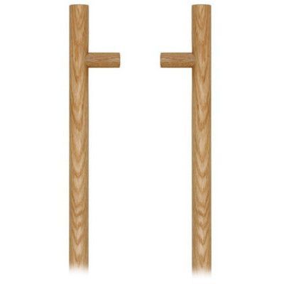 Pull handle METROPOL PP 1000/38mm, total length 1200mm, pair of handles with through fastening, oak