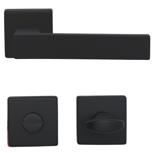MIAMI handle set with roses WC, matt black