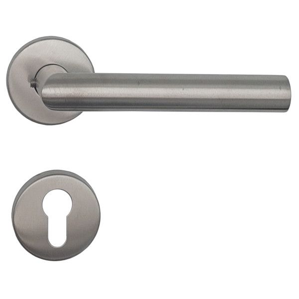 MOSKAU II handle set with roses.PZ, stainless steel