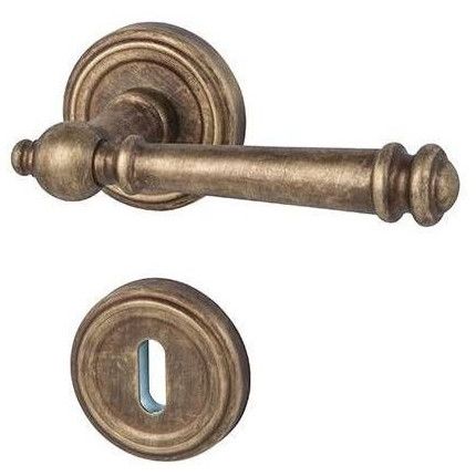 Mount Everest-R käepidemete komplekt rosetiga BB, antiikpronksis toonis messingist