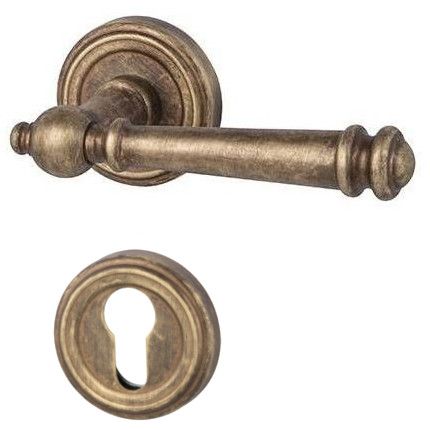 Mount Everest-R käepidemete komplekt rosetiga PZ, antiikpronksist messingist