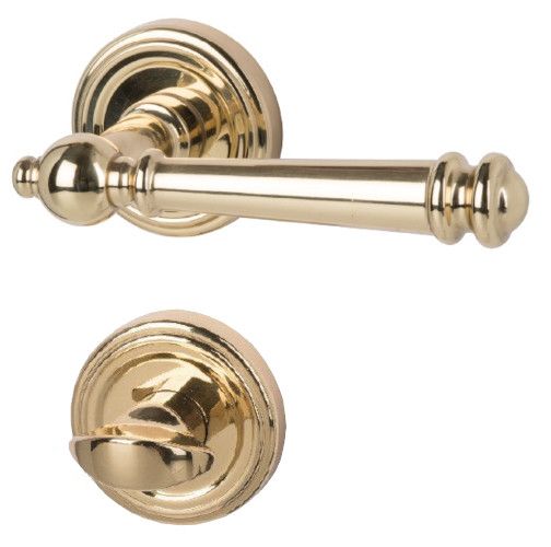 MOUNT EVEREST II-R käepide/roseti komplekta WC, poleeritud, lakitud messingist