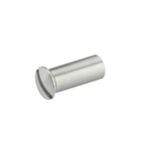 Slotted flat head barrel 0561 M6x20, nickel-plated