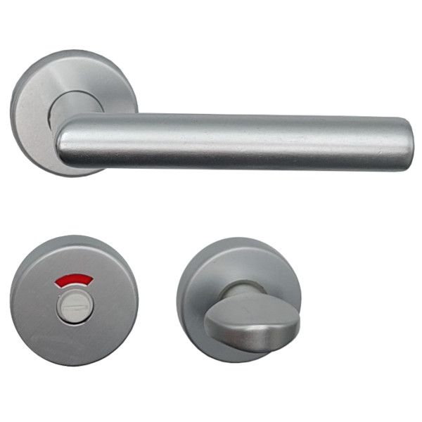 Natascha-R handle set with roses WC, alum.F1