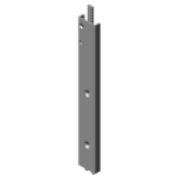 V7033-230/31L, left strike plate extension 200mm, light galvanized