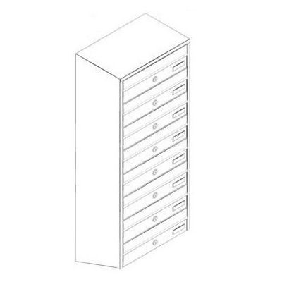 Vertikaalne 8 sektsiooniga postkast, hall