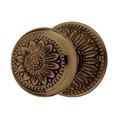 Door knob, 75/85 mm, bronzed brass