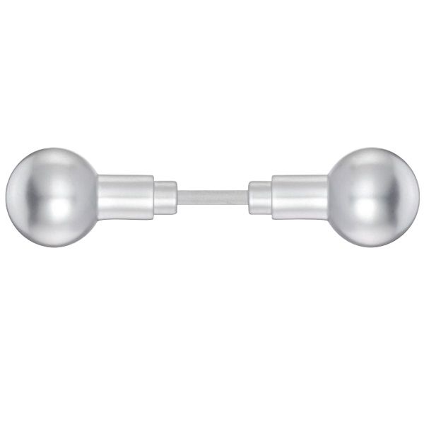Door knob pair, 8 mm, stainless steel