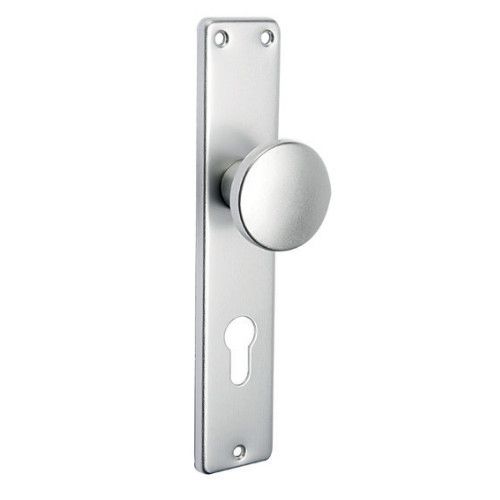 Door knob K7 fixed, on long backplate 337Z PZ/72/8mm, aluminum natural F1