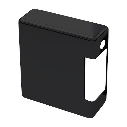 LQ 683W50 Ristkülikukujuliste lukuplaatide katete komplekt., klaas/klass, anodeeritud must (005)