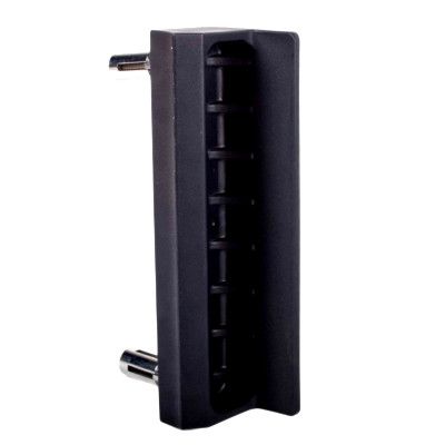 Garden gate keep for rectangular profiles 40 mm, black RAL 9005