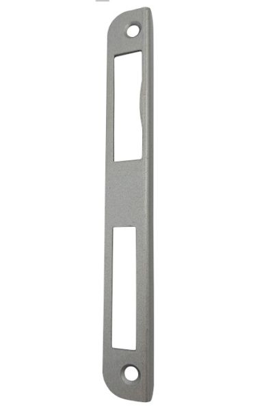 3-N rebated door strike plate, lacquered titanium tone, left