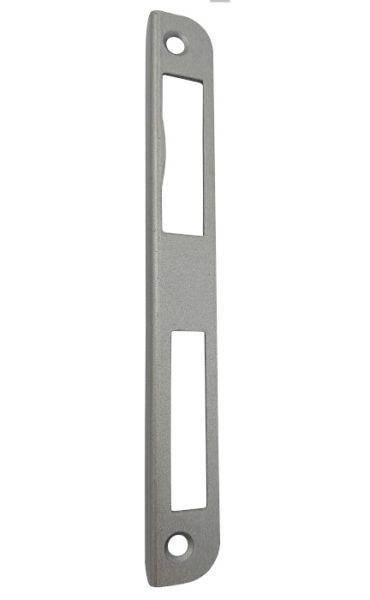 3-N rebated door strike plate, lacquered titanium tone, right