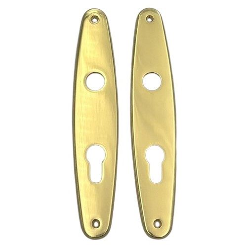 Door backplate PZ/72mm, polished brass