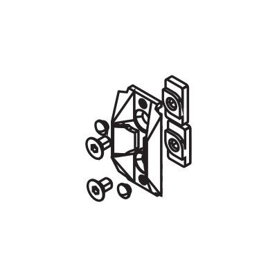 Keskne ava klaasi jaoks, kinnitatakse seina vertikaalprofiili, must plastmassist