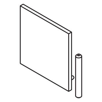 PUROLINO-profiili dekoratiivkork, keermestatud vardaga, pöörduv, roostevaba terase toonis