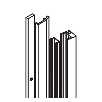 Vertikaalne tihendusprofiil lengi/vitriini vahel, 2500mm, roostevabast terasest variega [22149]