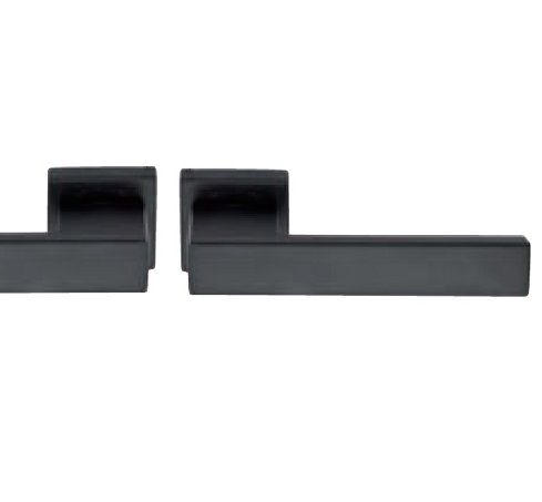 Q-ARTE handle set with roses BAC, metal black varnished