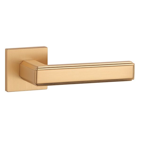 RAFLESIA handle/rose set BAC, square rose, 7mm, gold-tone matt