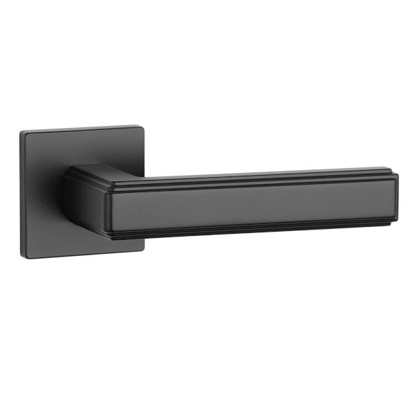 RAFLESIA handle/rose set BAC, square rose, 7mm, black