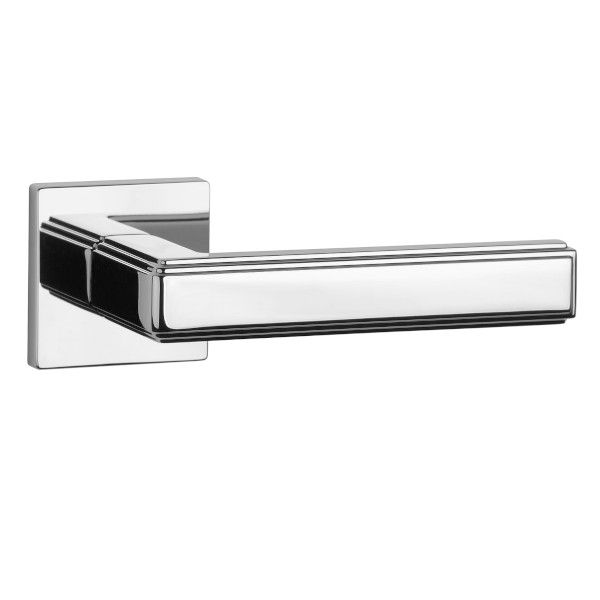 RAFLESIA handle/rose set BAC, square rose, 7mm, chrome-plated polished