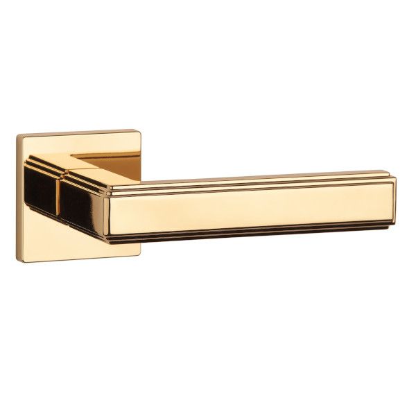 RAFLESIA handle/rose set BAC, square rose, 7mm, gold-tone polished