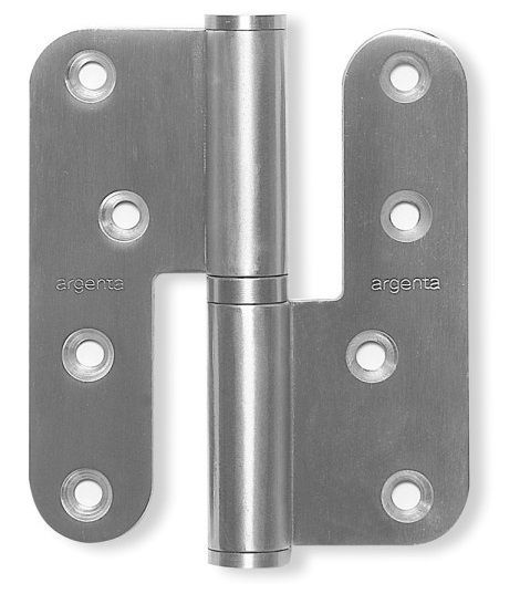 RD25 hinge 100x86 with teflon bearing, st.steel, left