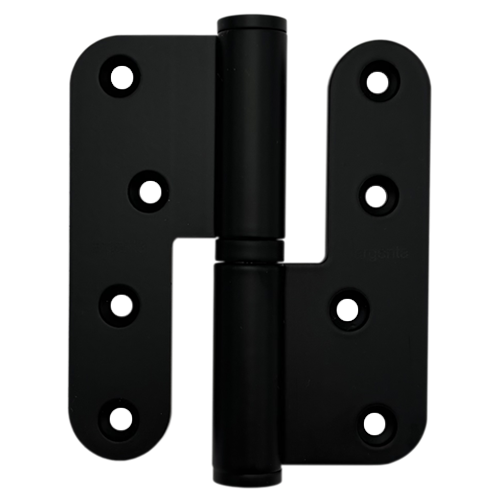 RD25 hinge 100x86 with teflon bearing, stainless steel black, left