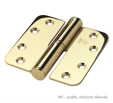 Butt hinge RDBB807 89x89 mm, brass-plated, RIGHT