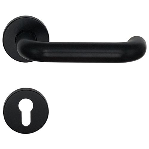 RIVA-103 FS grade 4 handle/rose set PZ for fireproof doors, aluminium F14 black
