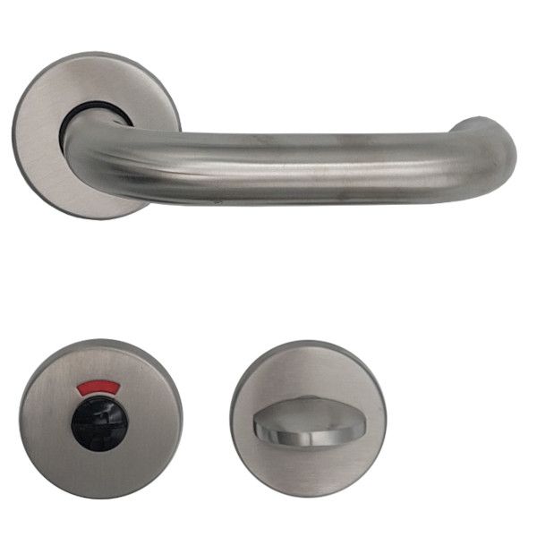 RIVA 103 4. klassi käepide/roseti komplekt WC, 8mm, roostevaba teras